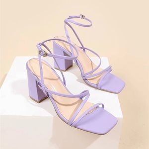Ankle Strap Chunky Heeled Sandals
